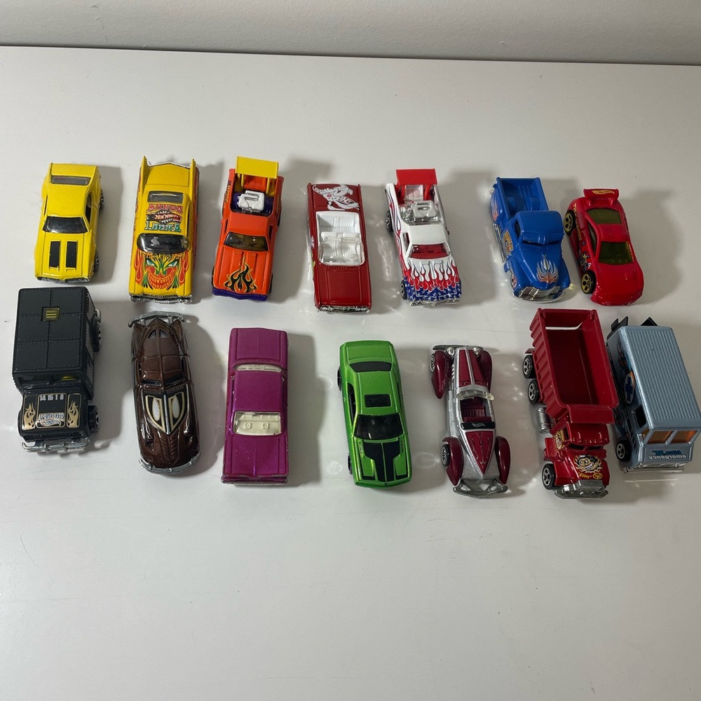 vintage hot wheels lot trucks and cars assorted